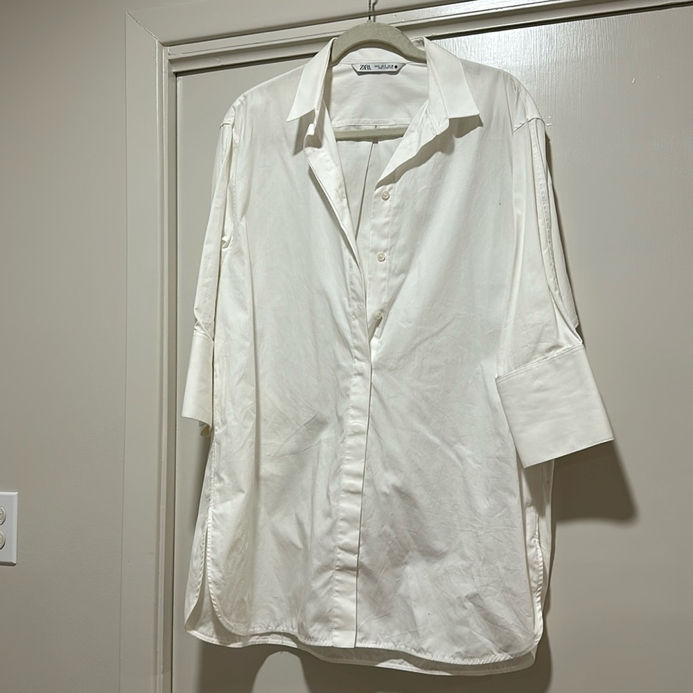 White button down dress
